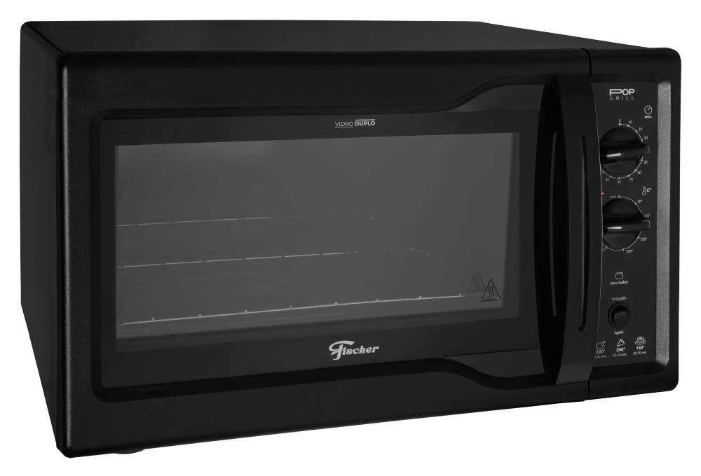 Imagem 2 do produto Forno Elétrico Fischer Pop Grill Bancada 44 Litros Preto 220V