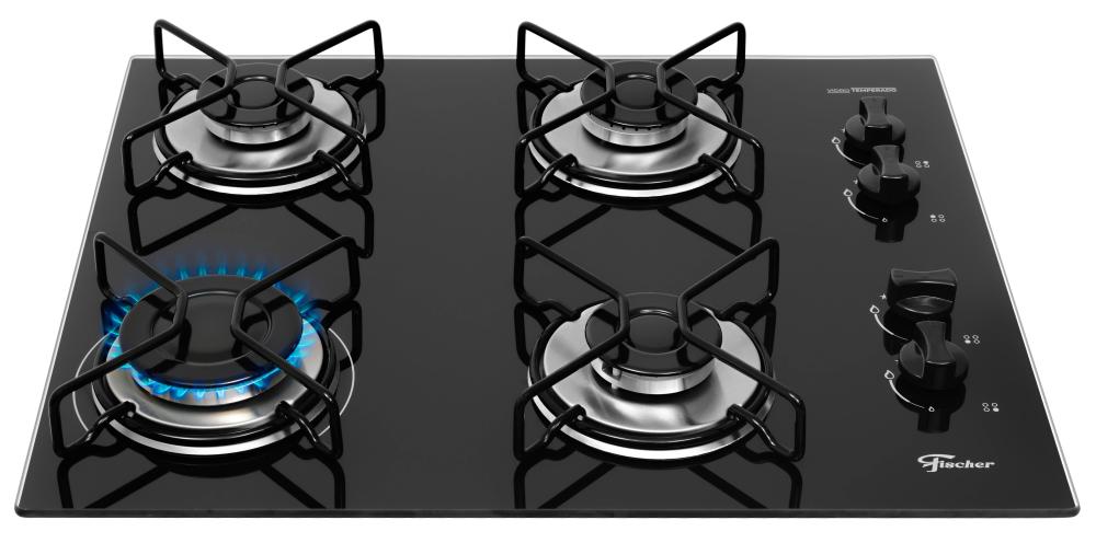 Imagem 1 do produto Cooktop Fischer Fit Line 4 Bocas a Gás Preto