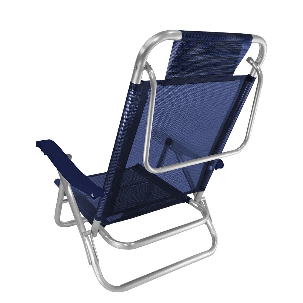 Imagem 2 do produto Cadeira de Praia Zaka Reclinável Alumínio 5 Posições Azul