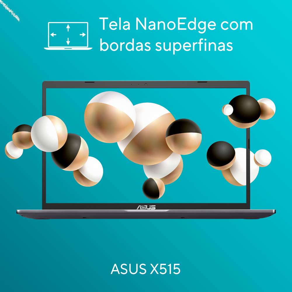Última imagem em  miniatura do produto Notebook Asus 15.6″ Celeron Dual Core X515KA 4GB 128GB Cinza