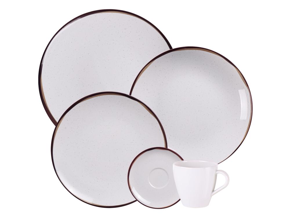 Imagem 1 do produto Aparelho de Jantar Porcelana Canyon Tramontina 20 peças Branco