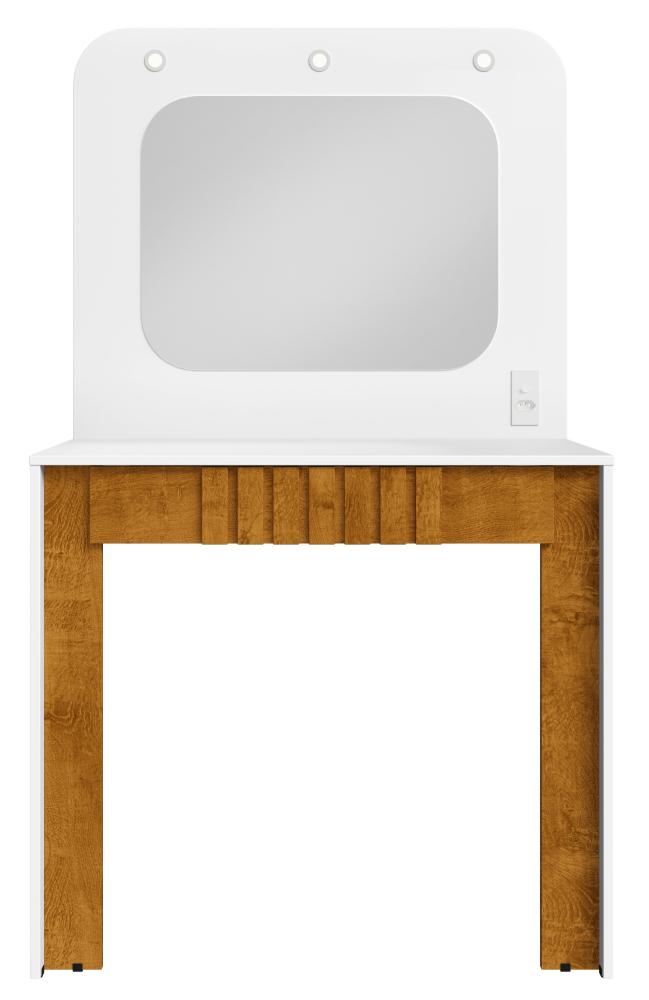 Imagem 2 do produto Penteadeira com Espelho Bechara Camarim 1 Gaveta Branco/Naturalle