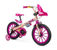 Imagem ilustrativa sobre o produto Bicicleta Aro 16 Nathor Barbie Rosa