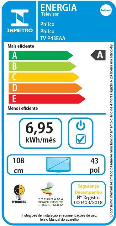 Última imagem em  miniatura do produto Smart TV FHD 43″ Philco P43EAA PT