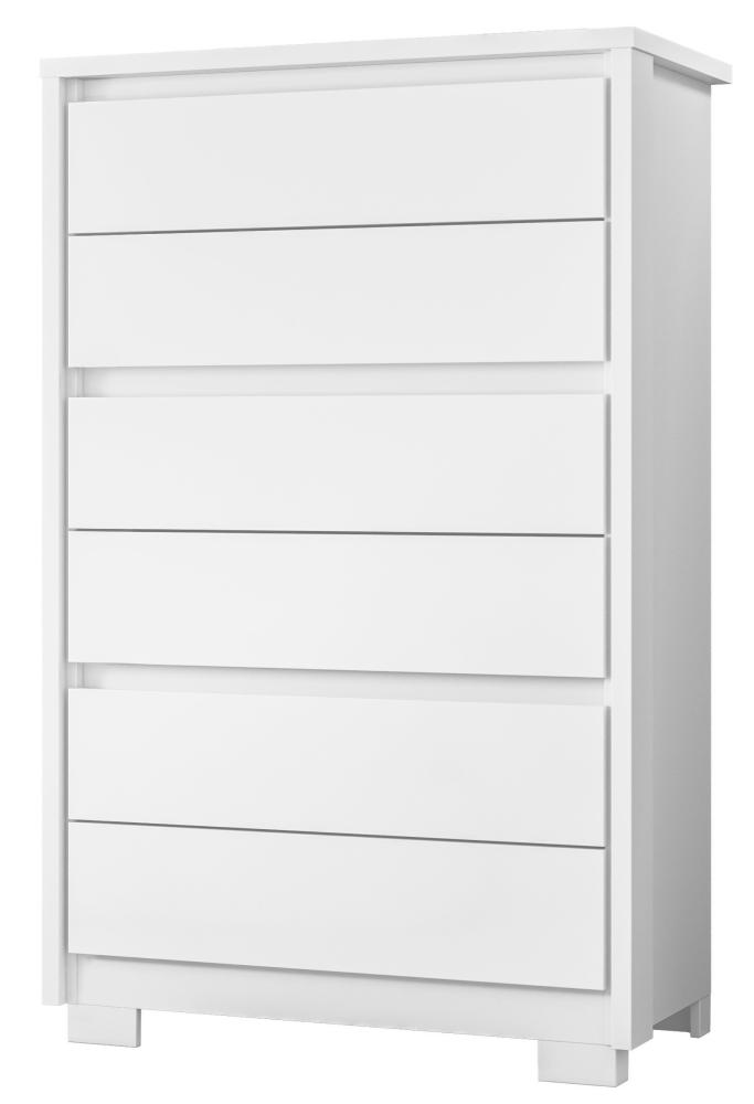 Imagem 2 do produto Cômoda Albatroz Unno 6 Gavetas Branco