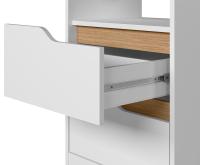 Imagem Imagem 2 em  miniatura do produto Mesa de Cabeceira Albatroz Sole 2 Gavetas Branco/ Freijó