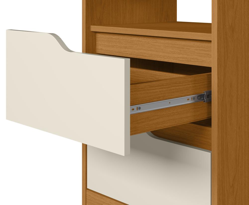Imagem 2 do produto Mesa de Cabeceira Albatroz Sole 2 Gavetas Cinamomo/Off White