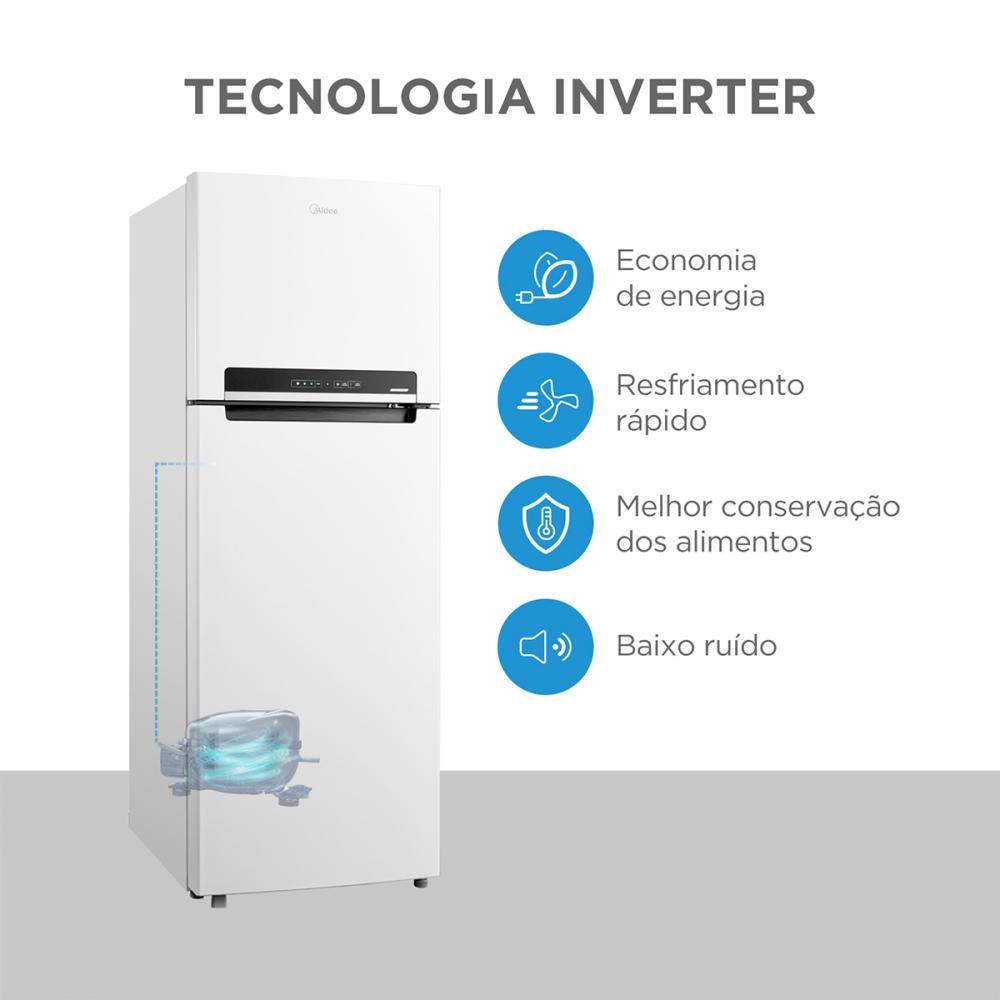 Imagem 4 do produto Geladeira Midea 394 Litros Frost Free MDRT533EVD012 Branco 220V