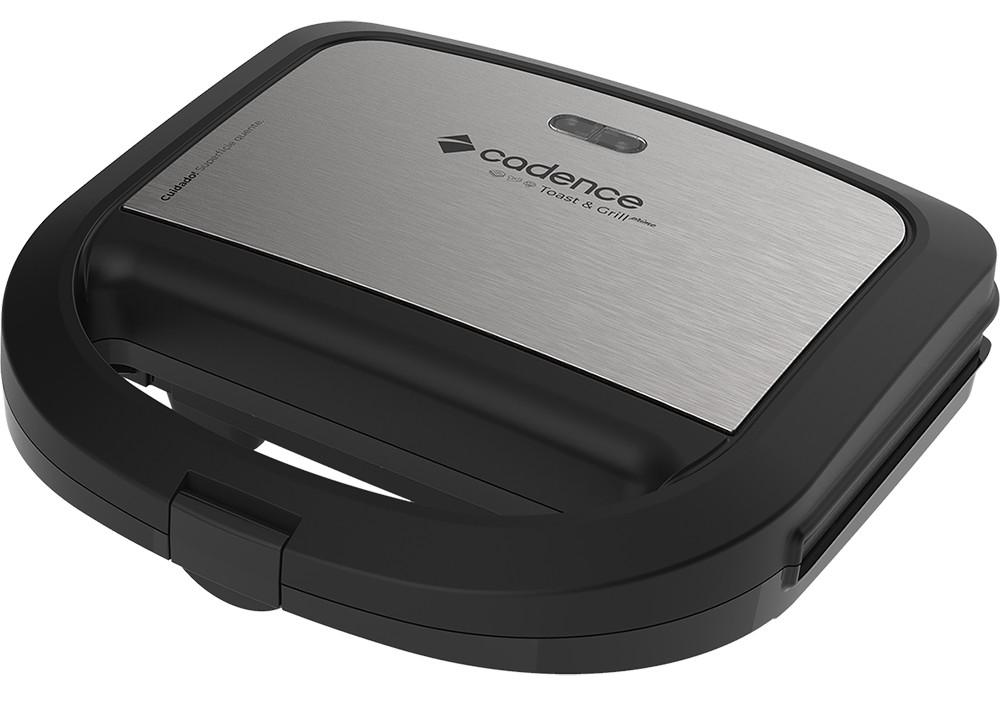 Imagem 1 do produto Grill Sanduicheira Cadence Toast e Grill Prime SAN615 750W Preto/Inox 110V