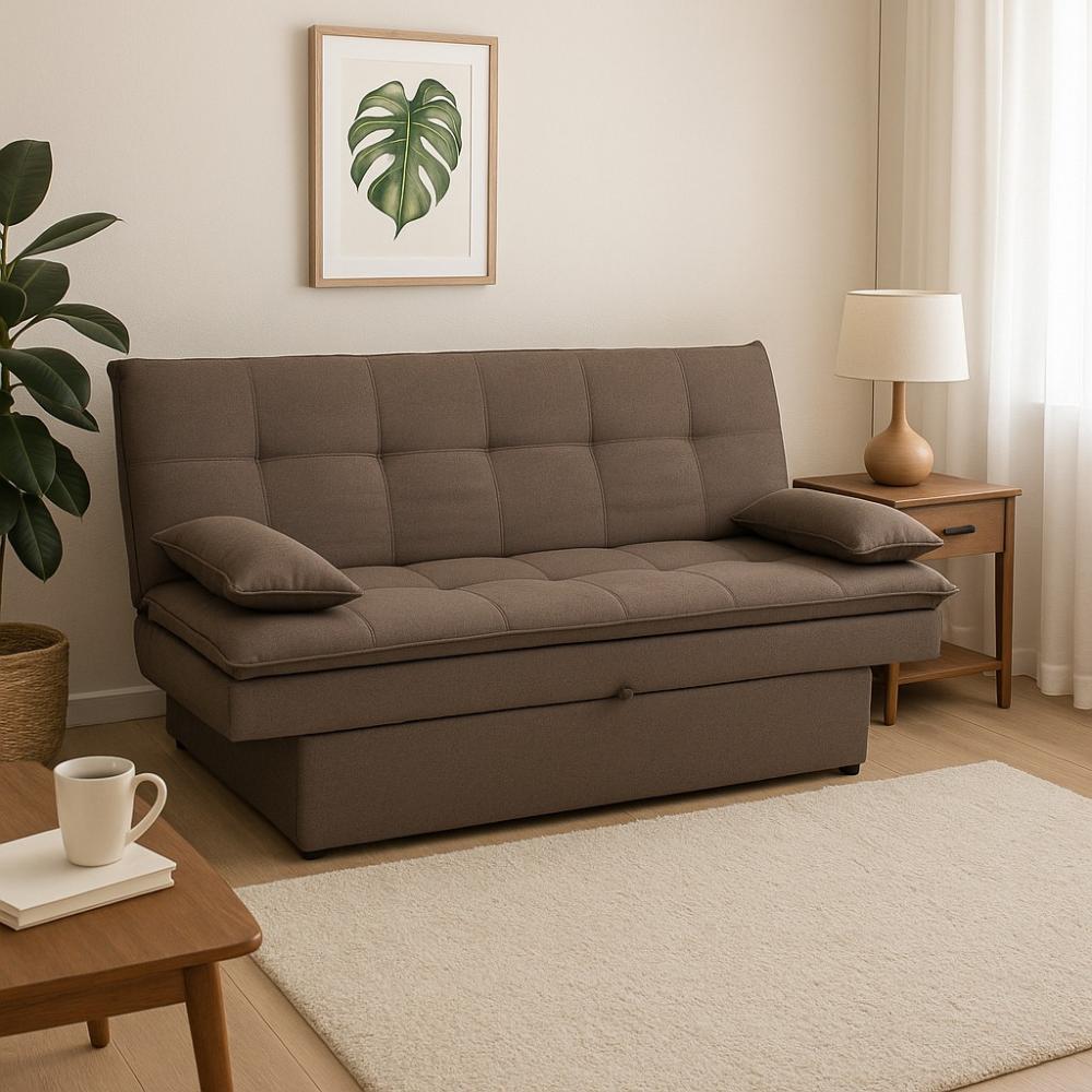 Imagem 3 do produto Sofá Cama 3 Lugares Magazin Rivera Marrom