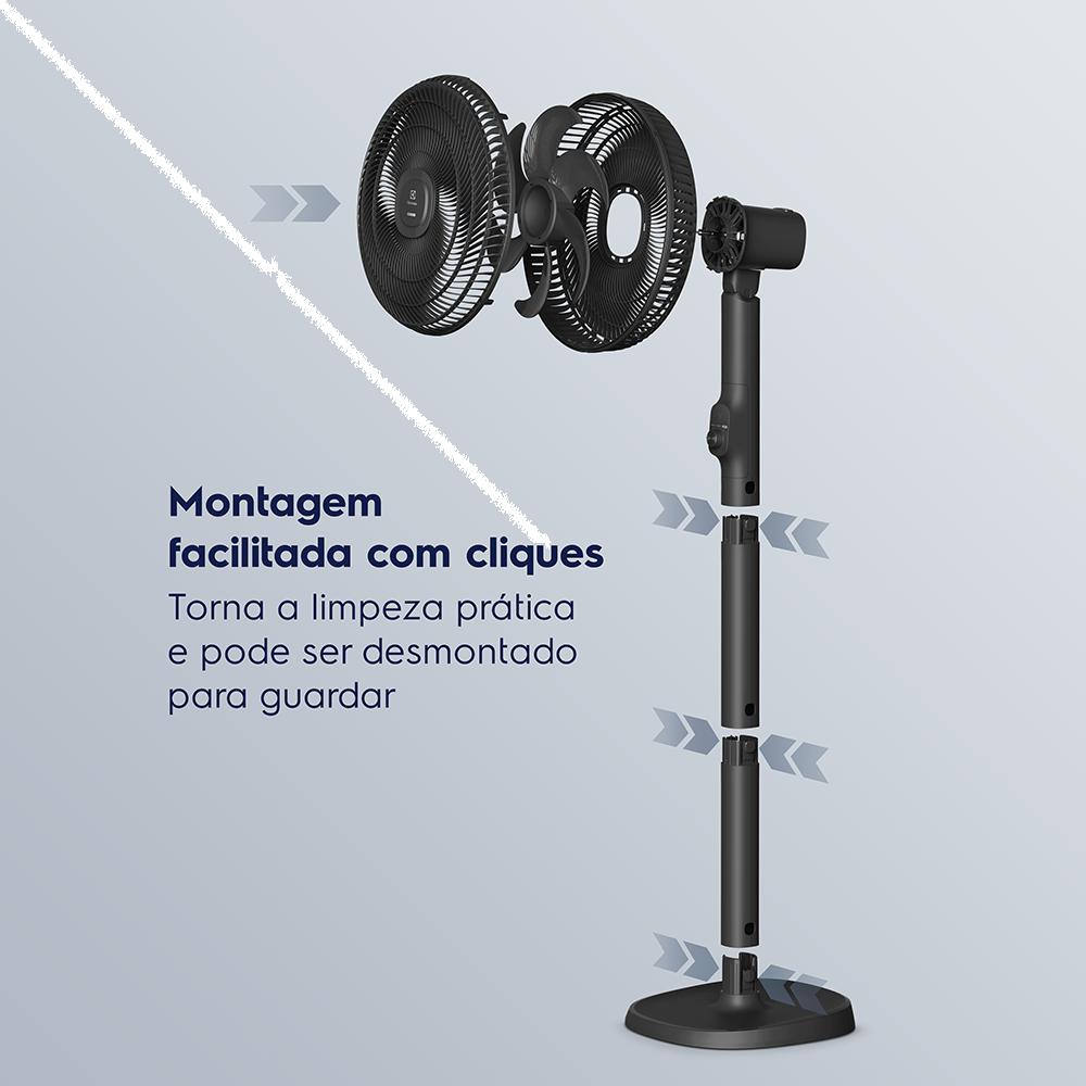 Imagem 2 do produto Ventilador de Coluna Electrolux 40cm Efficient DuoForce Air+ EFS40 Cinza 220V