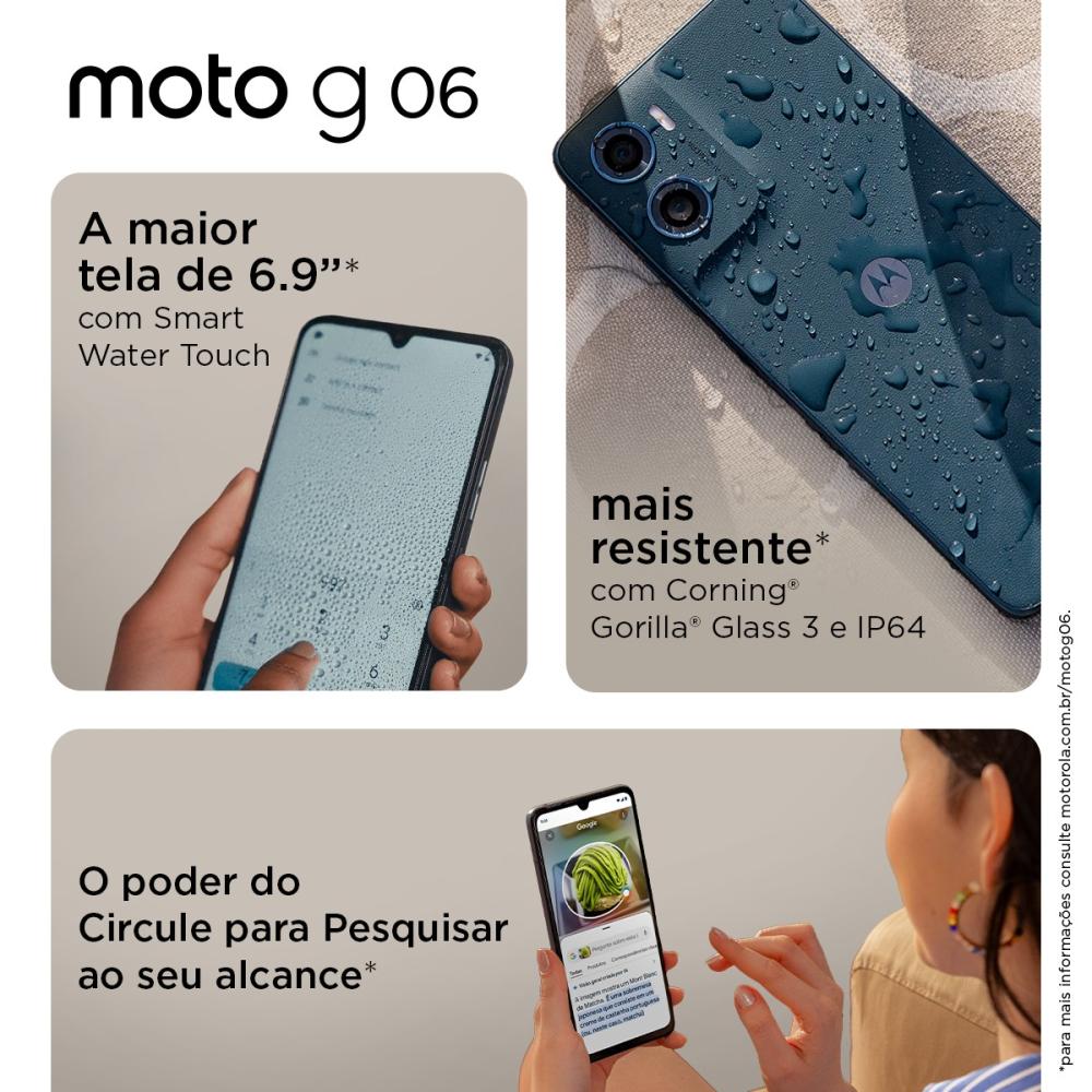 Imagem 4 do produto Smartphone Motorola Moto G06 256GB 6.9″ Bege