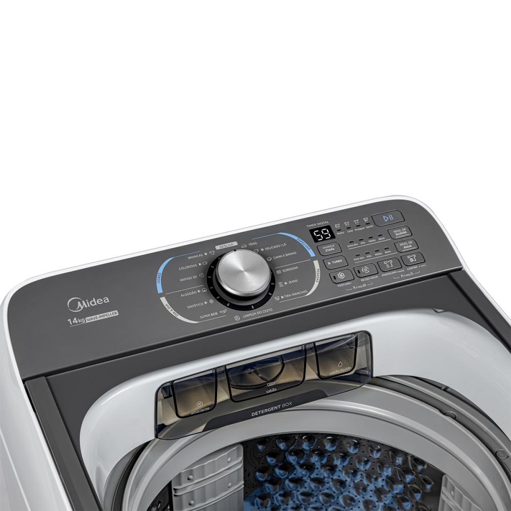 Imagem 3 do produto Lavadora De Roupas Midea Wave Impeller 14kg MA512W140/WK-05 Branco 220V