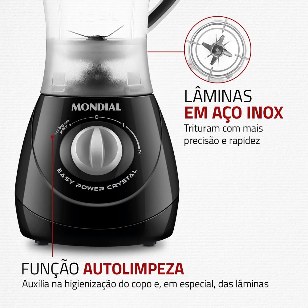 Imagem 4 do produto Liquidificador Mondial Easy Power L-550-BC 550W Preto 110V