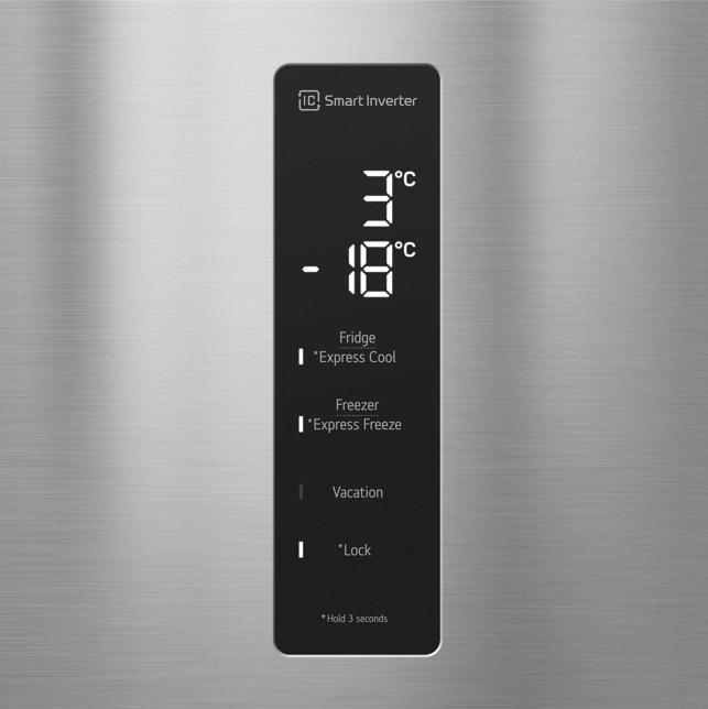 Imagem 4 do produto Geladeira LG 451 Litros 2 Portas Inverse Frost Free B569NLL Inox 110V