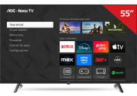 Imagem ilustrativa sobre o produto Smart TV LED 4K UHD 55″ AOC 55U7045/78G