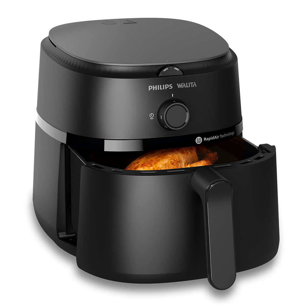 Imagem 3 do produto Fritadeira Elétrica Philips Walita NA130 1700W Air Fryer 6,2L Preto 110V