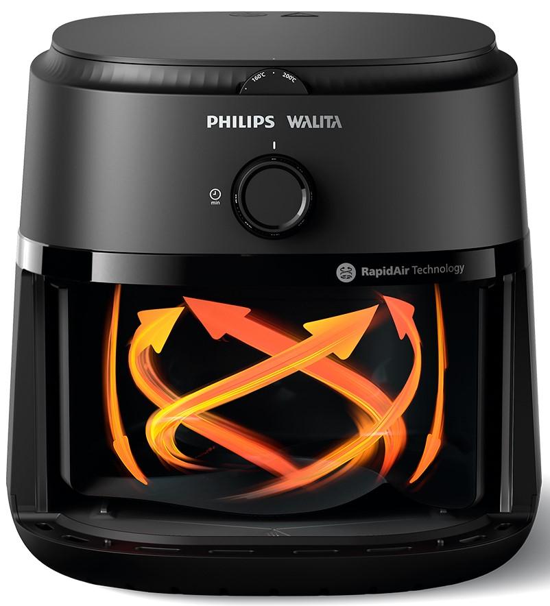 Imagem 4 do produto Fritadeira Elétrica Philips Walita NA130 1700W Air Fryer 6,2L Preto 110V