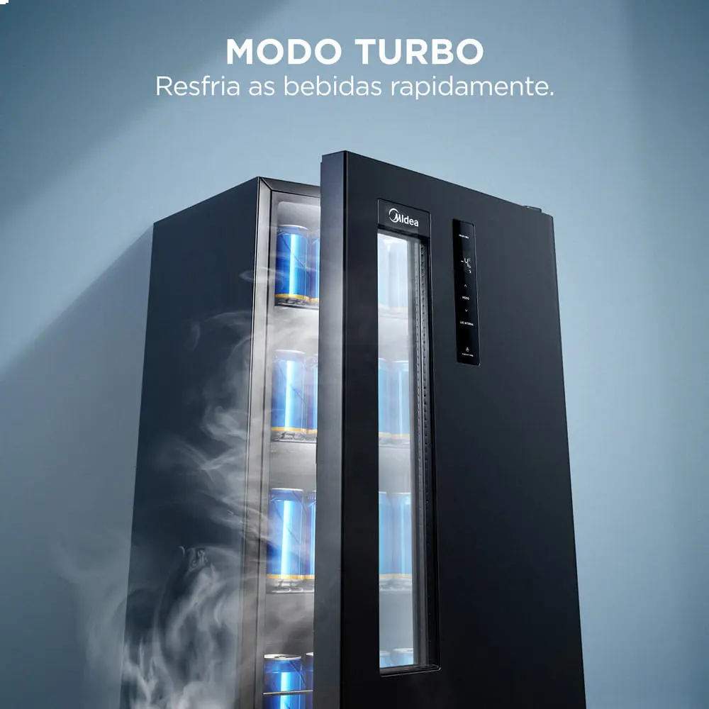 Imagem 3 do produto Cervejeira Midea Frost Free 82L 1 Porta Preta 220V