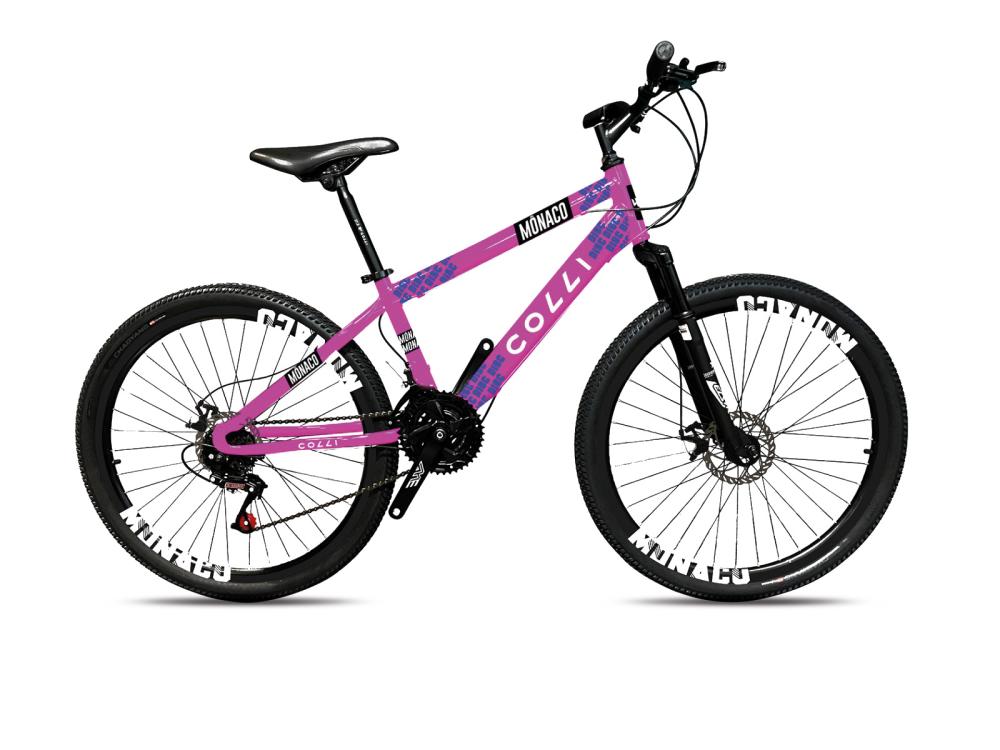 Imagem 1 do produto Bicicleta Aro 26 Colli 21 Marchas Mônaco Rosa Neon