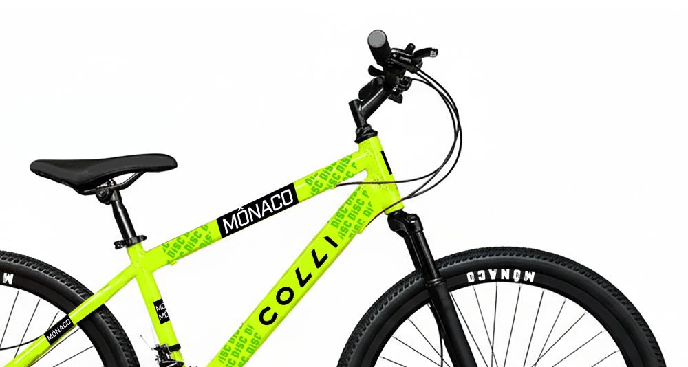 Imagem 2 do produto Bicicleta Aro 26 Colli Monaco 21 Marchas Amarelo Neon