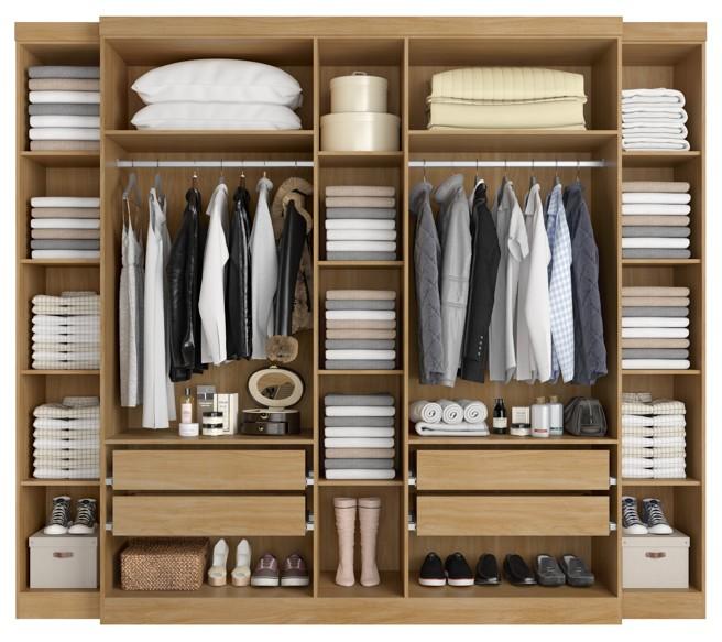 Imagem 2 do produto Guarda-Roupa THB Apollo 7 Portas Nogueira/Gris