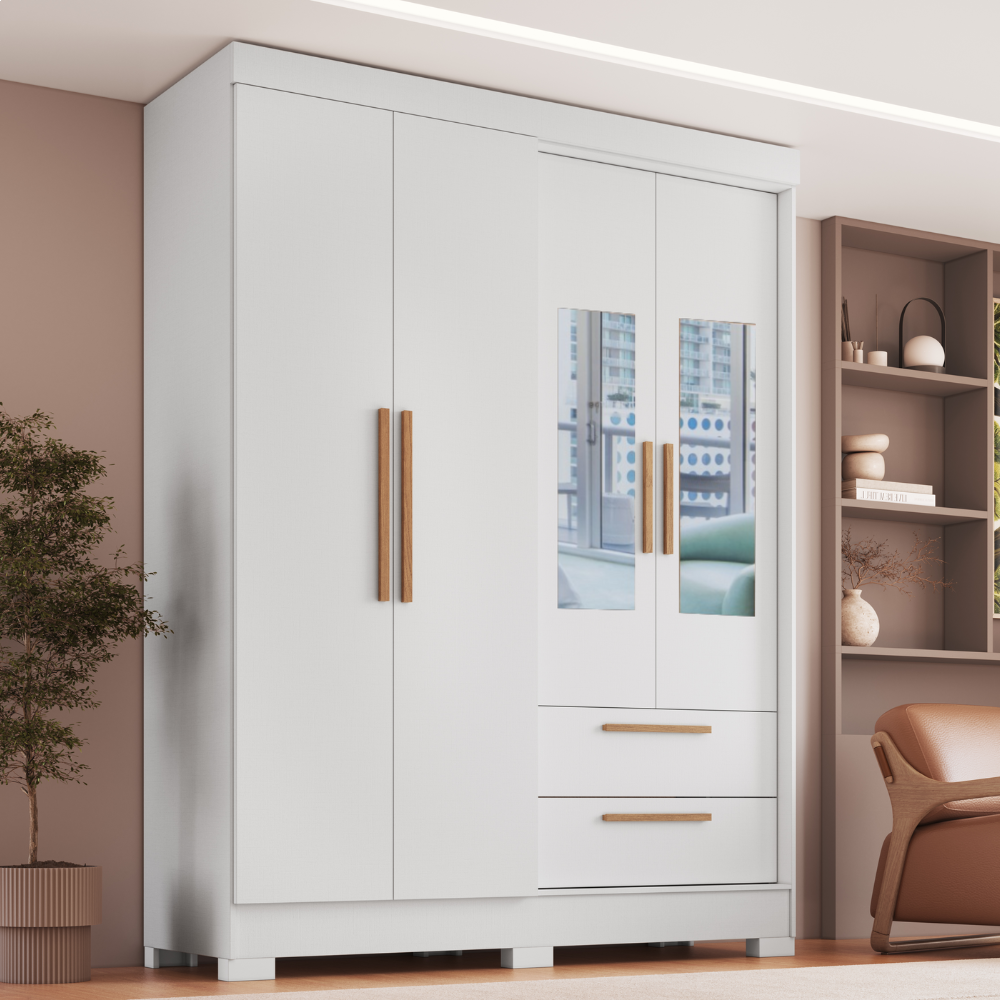 Imagem 3 do produto Guarda-Roupa Castro 4 Portas Ibiza Branco