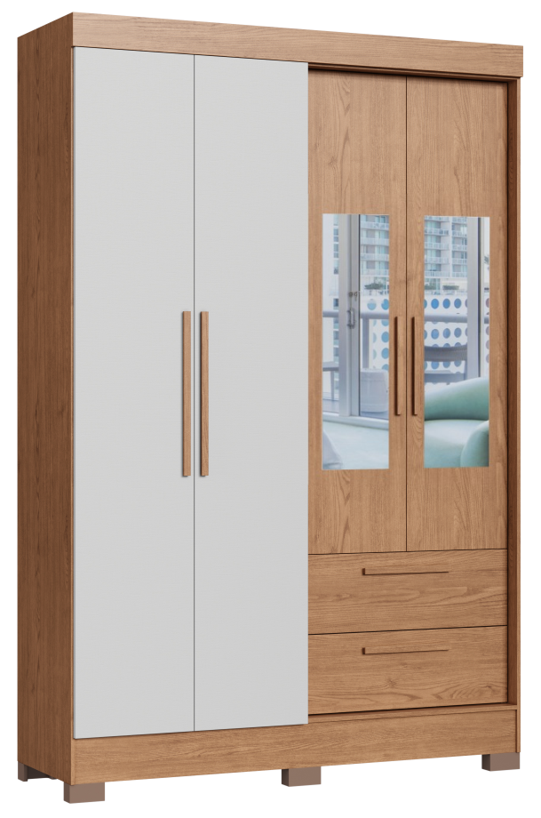 Imagem 1 do produto Guarda-Roupa Castro 4 Portas Ibiza Cedro/Off White