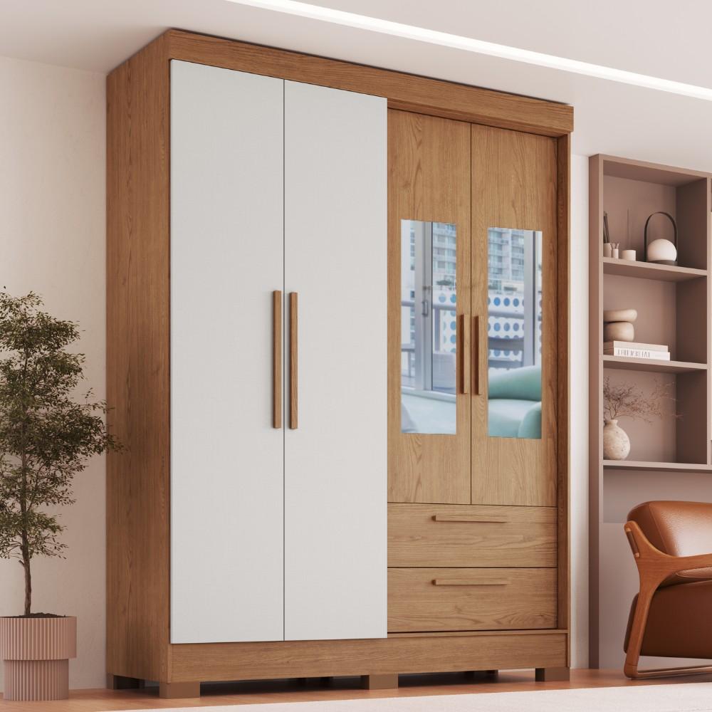 Imagem 3 do produto Guarda-Roupa Castro 4 Portas Ibiza Cedro/Off White