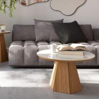 Imagem ilustrativa sobre o produto Mesa de Centro Dalla Costa Diamante Freijó/Off White