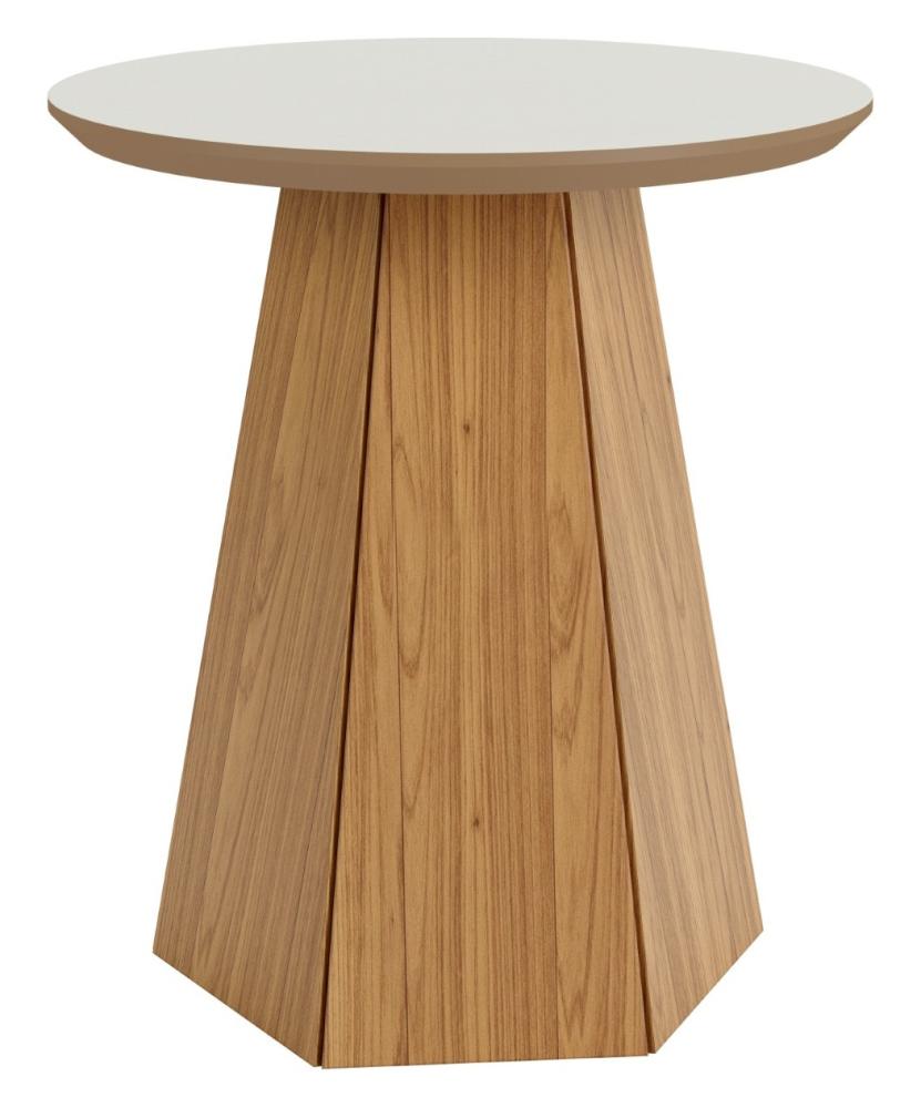 Imagem 1 do produto Mesa Lateral Dalla Costa Diamante Freijó/Off White