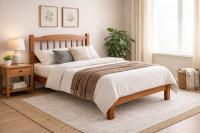 Imagem ilustrativa sobre o produto Cama de Casal 138 Movezen Madri Nogueira