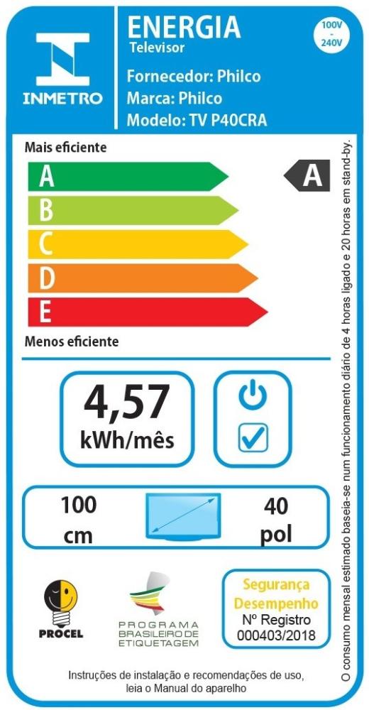 Última imagem em  miniatura do produto Smart TV LED FHD 40″ Philco P40CRA Cinza