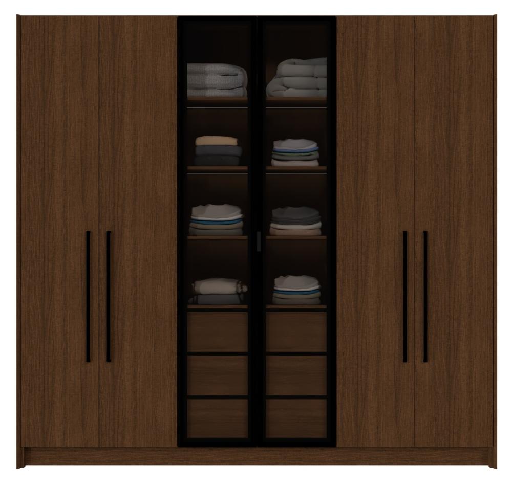 Imagem 1 do produto Guarda-Roupa Primavera Roma 6 Portas Ambar