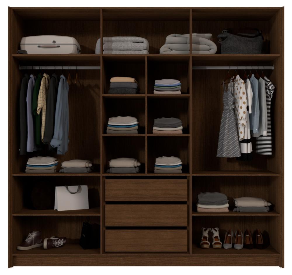 Imagem 2 do produto Guarda-Roupa Primavera Roma 6 Portas Ambar