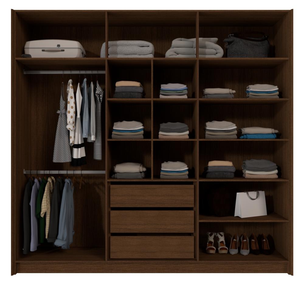 Imagem 4 do produto Guarda-Roupa Primavera Roma 6 Portas Ambar