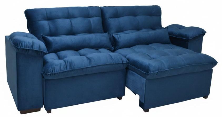 Imagem 1 do produto Sofá Retrátil 4 Lugares Magazin Califórnia Azul