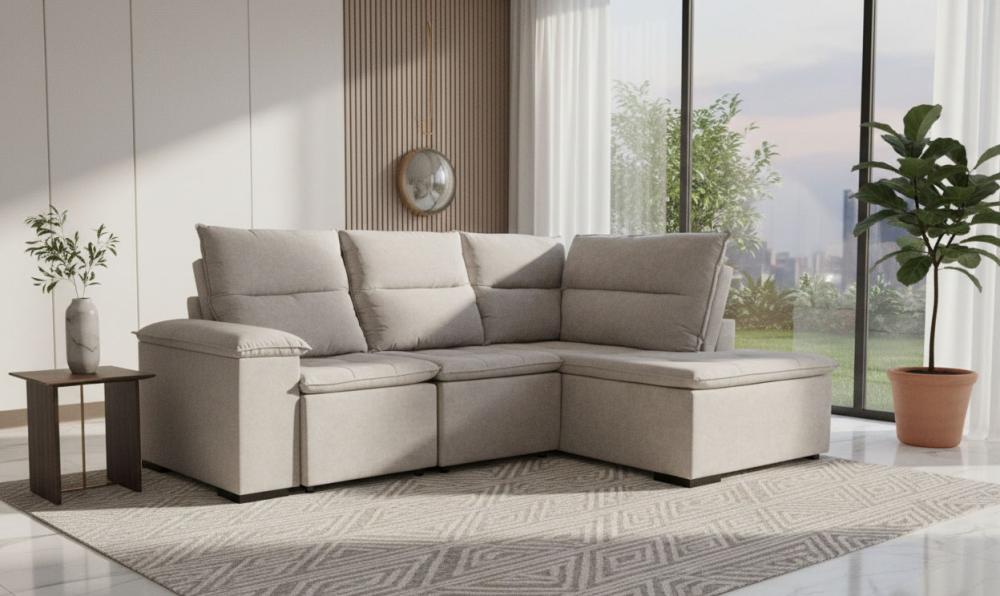 Imagem 3 do produto Sofá Canto 2 e 3 Lugares Magazin Xangrilá Bege