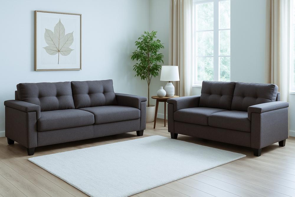Imagem 1 do produto Sofá 2 e 3 Lugares Magazin Elegance Cinza