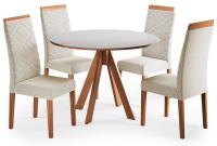 Imagem ilustrativa sobre o produto Mesa Madetal Dallas Noce/Capuccino