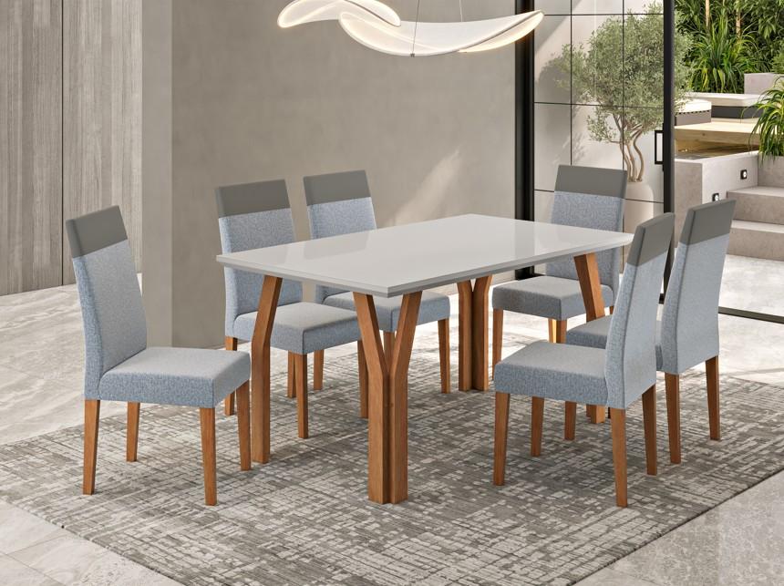 Última imagem em  miniatura do produto Conjunto 2 Cadeiras Madetal Dubai Amadeirado/Cinza