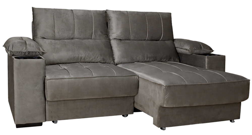 Imagem 1 do produto Sofá Retrátil 3 Lugares Magazin Confort Bege