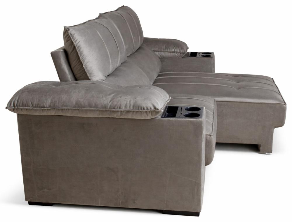 Imagem 2 do produto Sofá Retrátil 3 Lugares Magazin Confort Bege