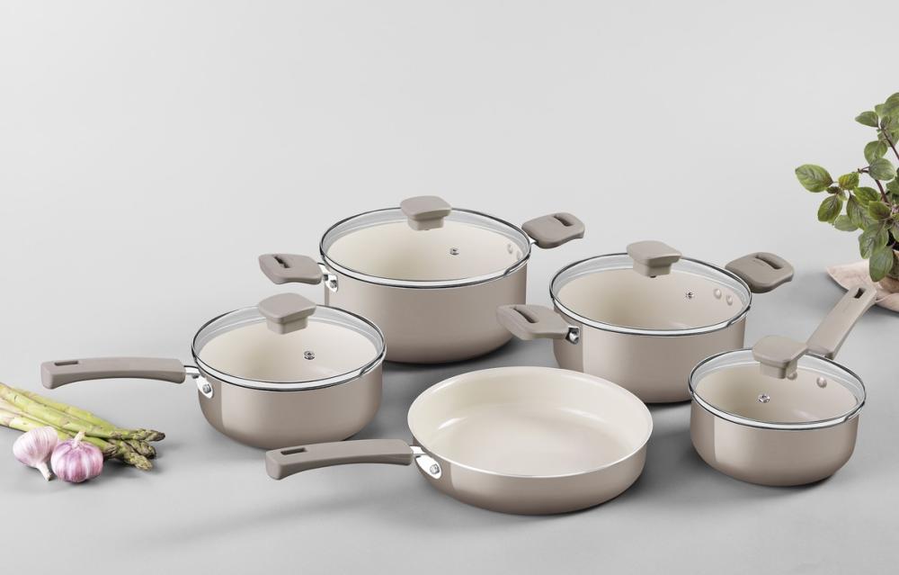 Imagem 2 do produto Conjunto de Panelas Tramontina Veronese Bege 5 Peças