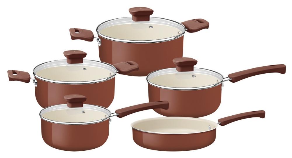 Imagem 1 do produto Conjunto de Panelas Tramontina Veronese Argila 5 Peças