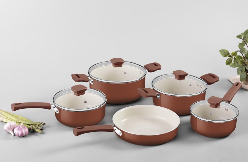 Imagem 2 do produto Conjunto de Panelas Tramontina Veronese Argila 5 Peças