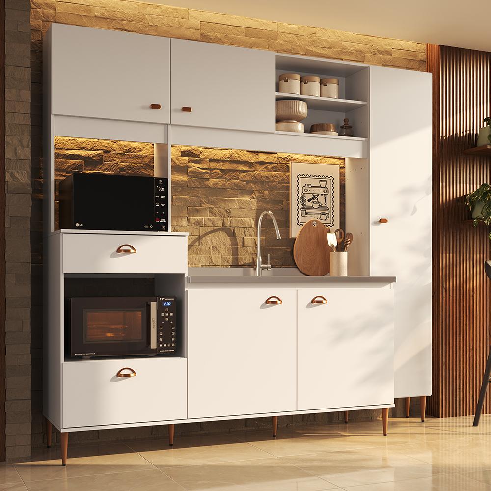 Imagem 2 do produto Cozinha Compacta 227 cm Delmarco Versatti Branco