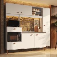 Imagem ilustrativa sobre o produto Cozinha Compacta 227 cm Delmarco Versatti Branco