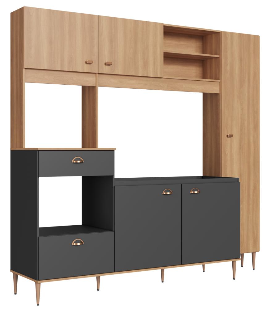 Imagem 1 do produto Cozinha Compacta 227 cm Delmarco Versatti Freijó/Grafite