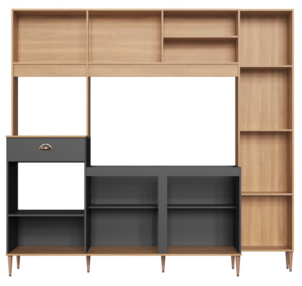 Imagem 4 do produto Cozinha Compacta 227 cm Delmarco Versatti Freijó/Grafite